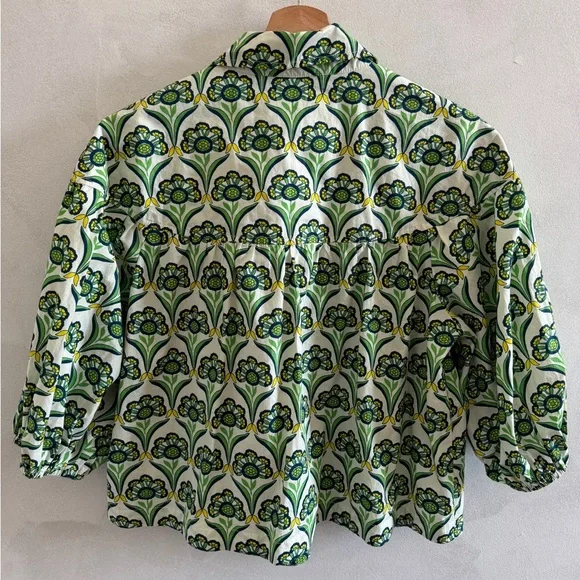Anthropologie - Maeve Green and Yellow Floral Top - Size M (NWT) - Picture 5 of 6